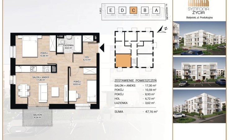 mieszkanie na sprzedaż - Białystok, Bacieczki, Produkcyjna