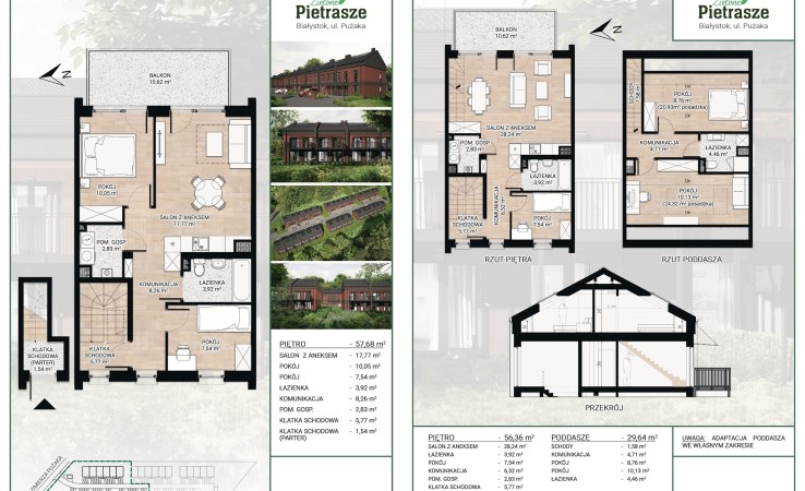 mieszkanie na sprzedaż - Białystok, Jaroszówka, Pużaka