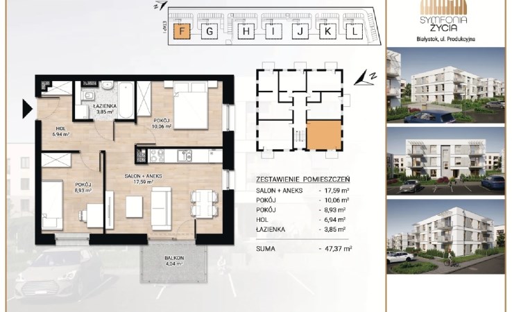 mieszkanie na sprzedaż - Białystok, Bacieczki, Produkcyjna