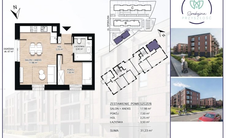 mieszkanie na sprzedaż - Białystok, Marczuk, Spokojna